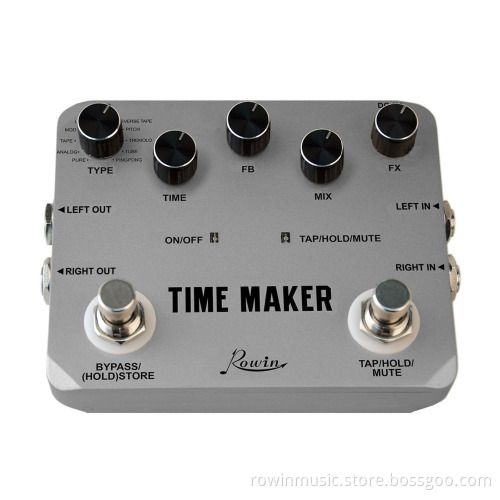 Rowin Time Maker Twin Delay Box for Guitarists